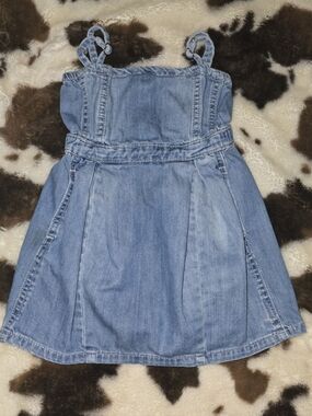 Baby Gap Denim Romper Dress 18-24M Chambray Bubble One Piece